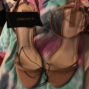 Tan high heels from forever 21 never worn.